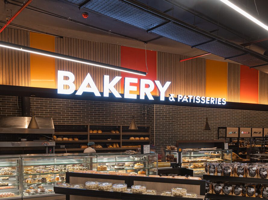 Lighting Decoration in bakery store by Artmedia