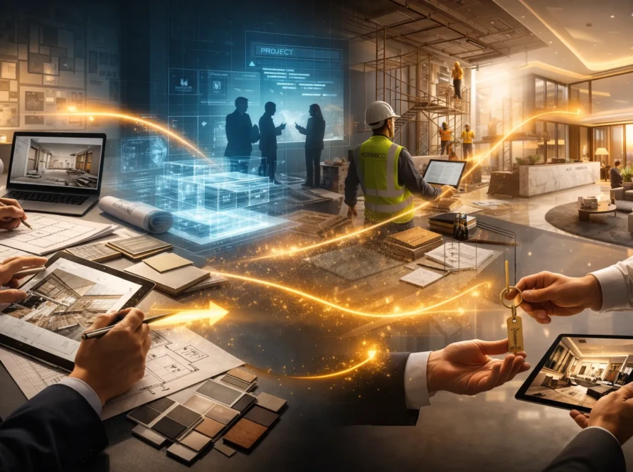 منهجية Art Media في التصميم الداخلي وتنفيذ مشاريع الـ Fit-Out